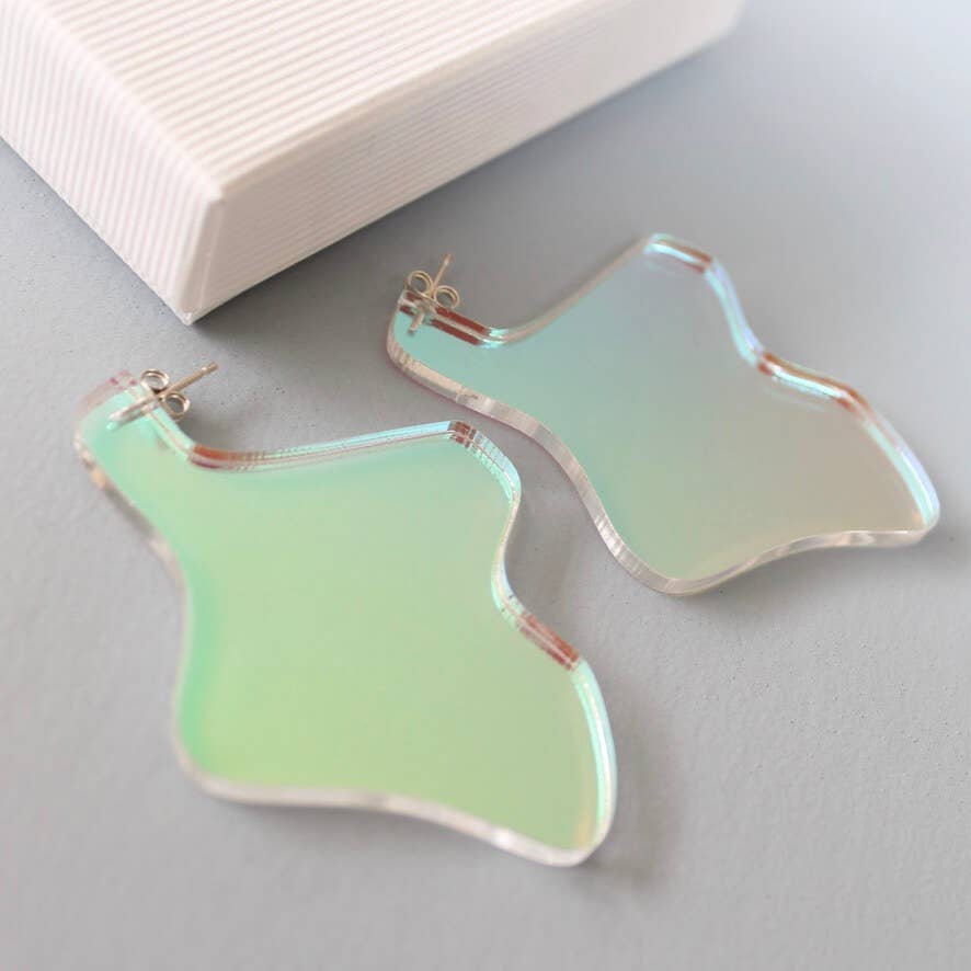 Statement Iridescent Earrings