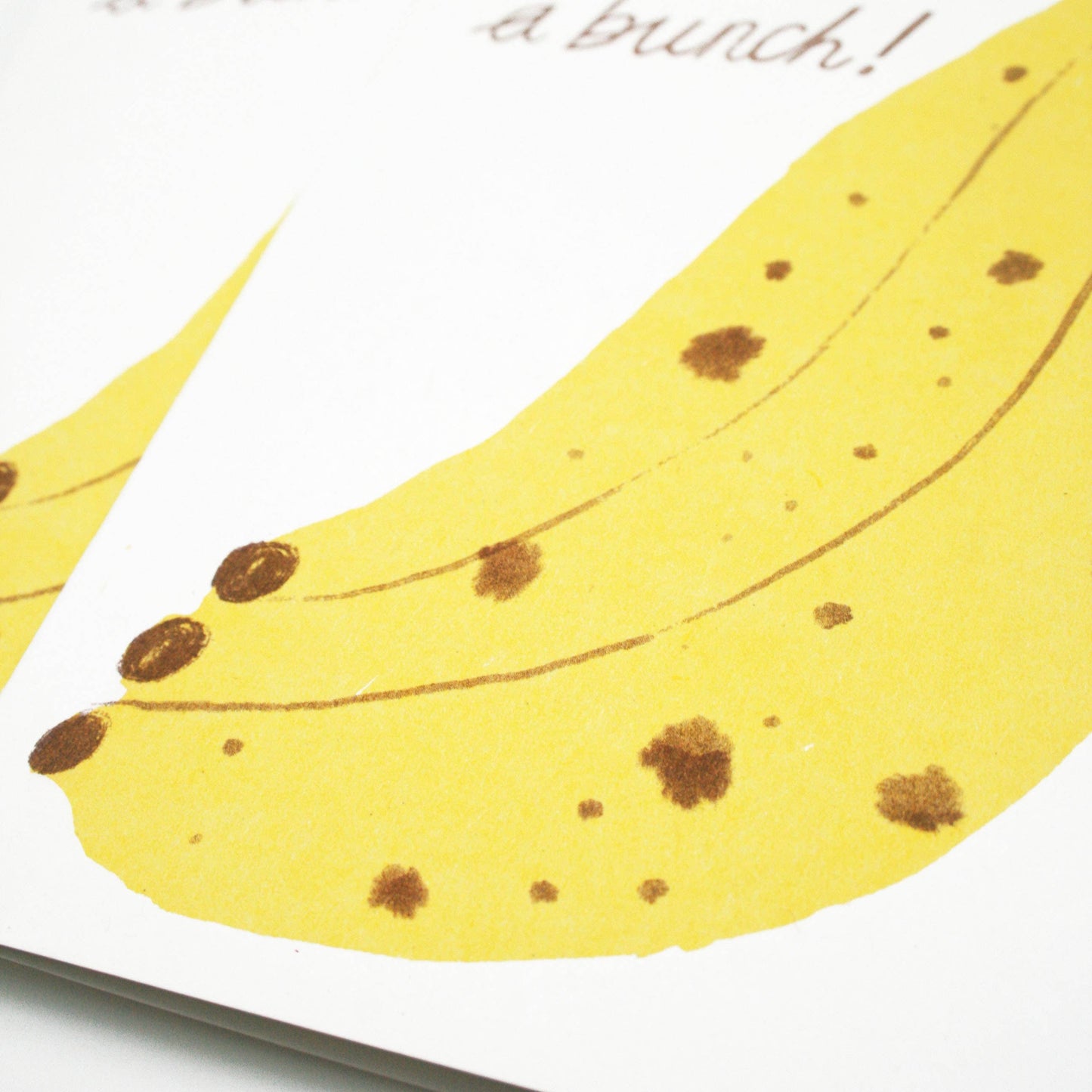 'Thanks A Bunch' card | Risograph Printed | Thank you card: With Bio Cello