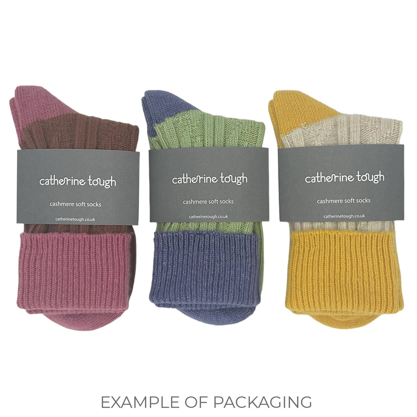 Cashmere Blend Slouch Socks: Lilac / bright blue