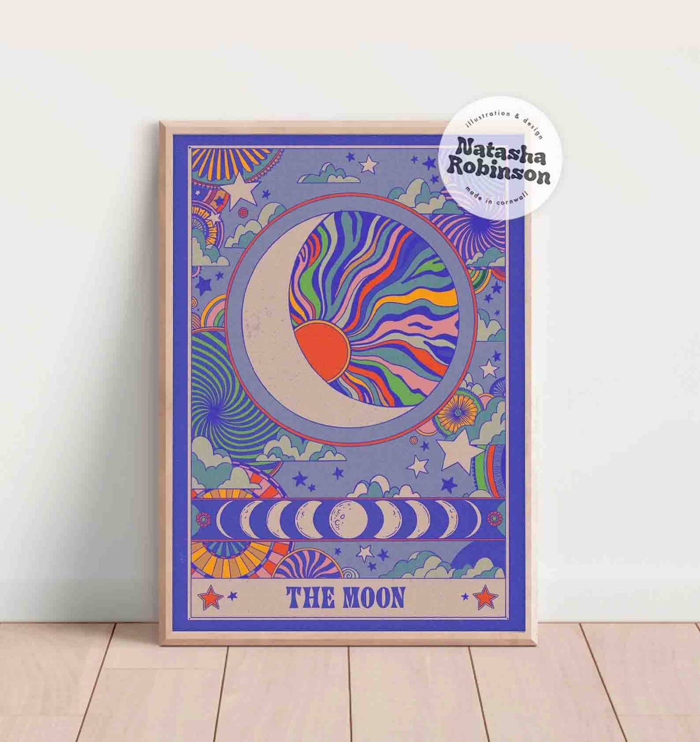 The Moon | Tarot Oracle Deck Inspired Print in A4