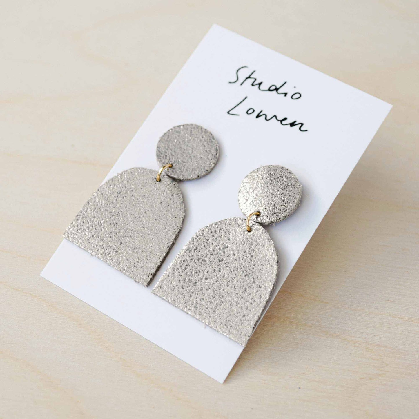 Arc Drop Earrings: Gold