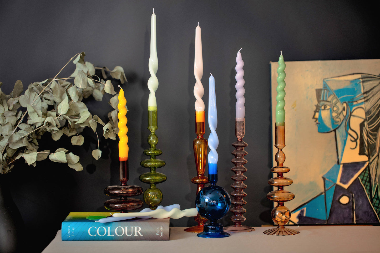MÆGEN Spiral Taper Candles - 3 pack
