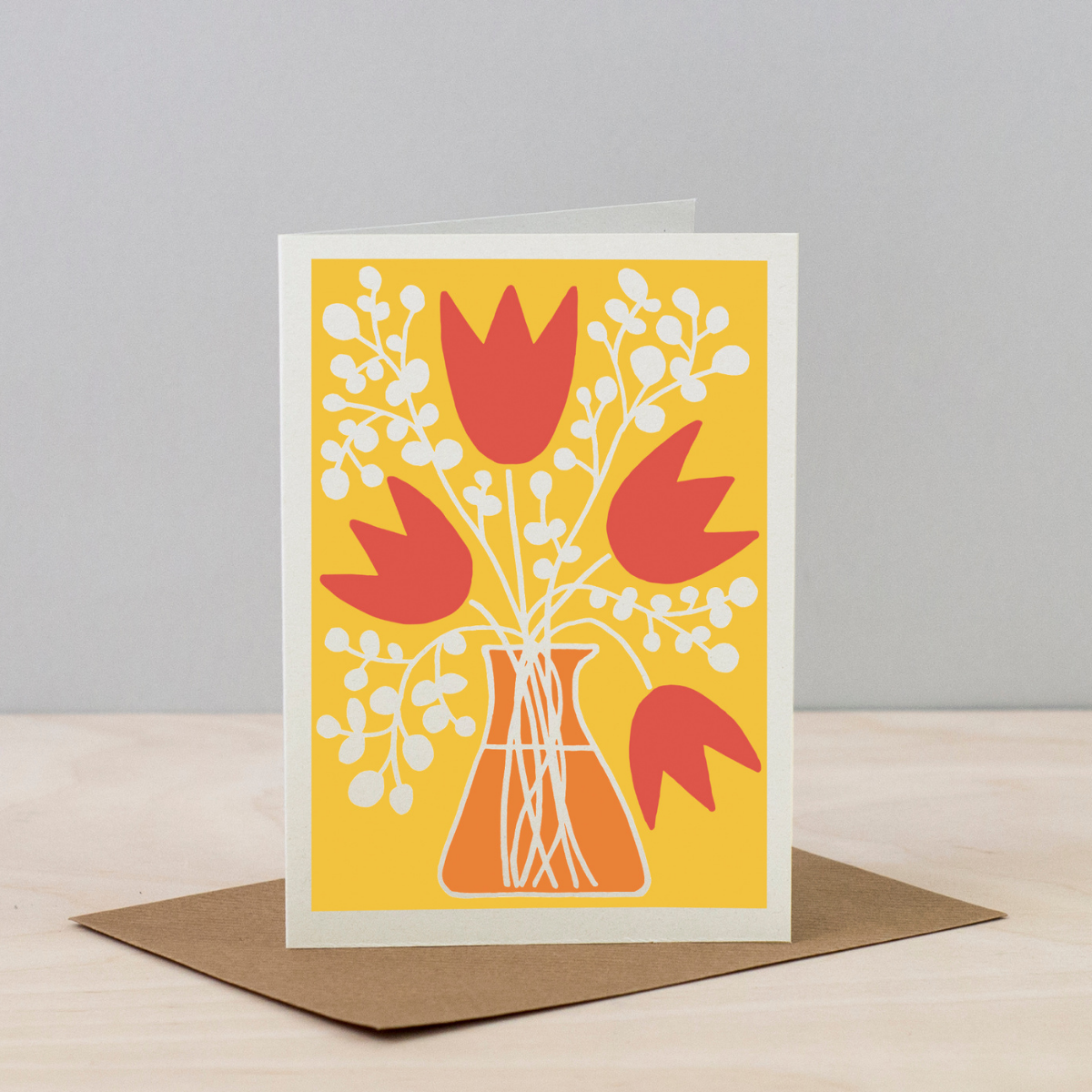 All Occasions Greetings Cards - Blumen Vases: Leaf