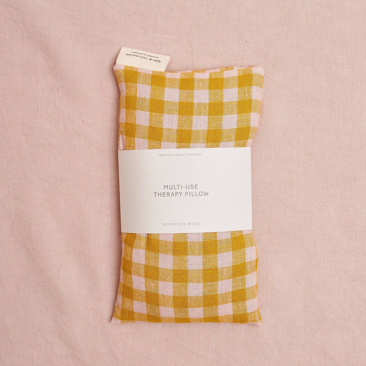 Multi-Use Lavender Therapy Pillow: Linen Wes Gingham: Large