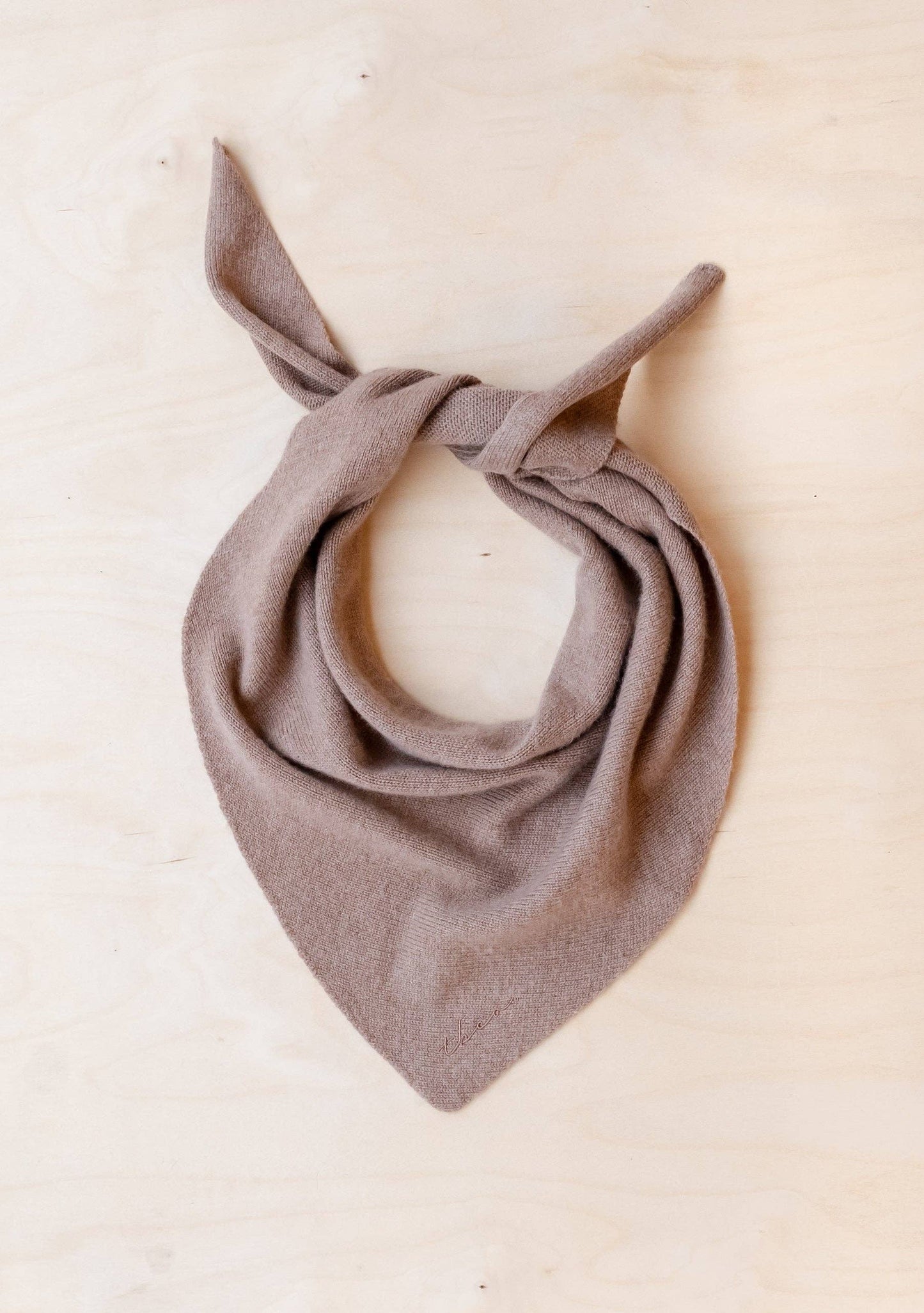 Merino Triangle Scarf in Coffee