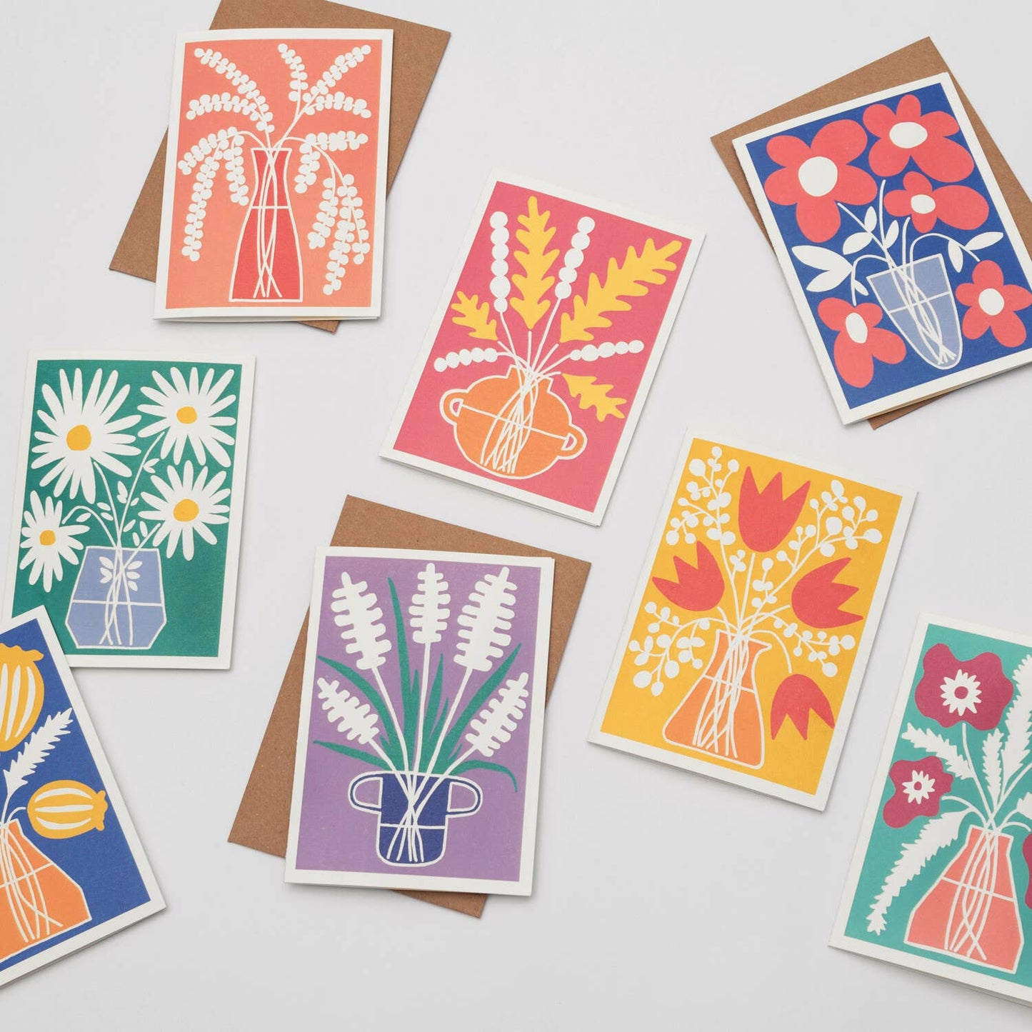 All Occasions Greetings Cards - Blumen Vases: Leaf