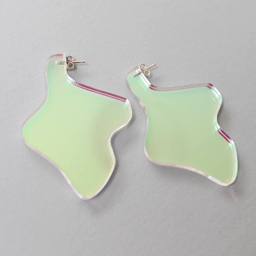 Statement Iridescent Earrings