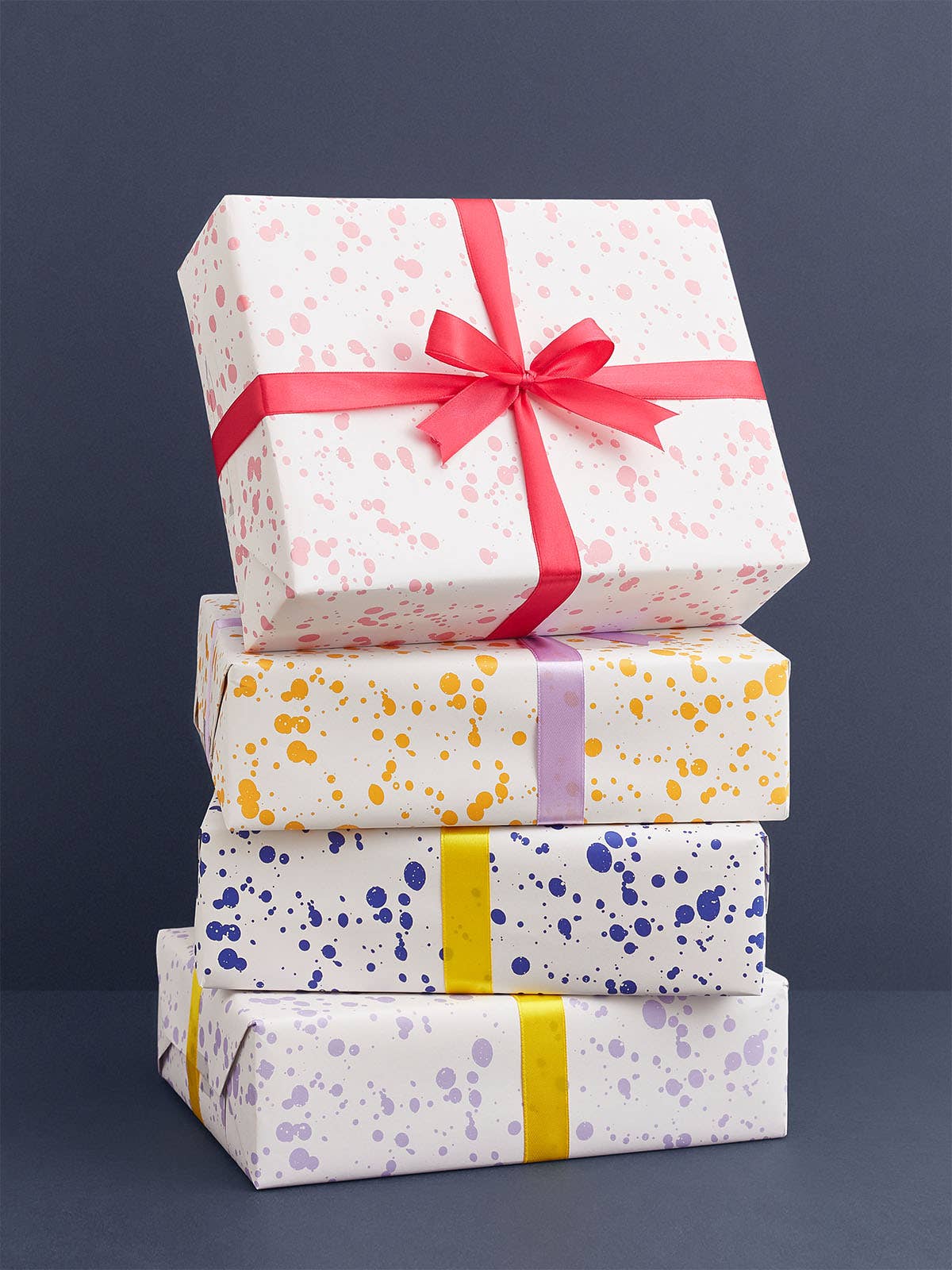 Blue Splatter Wrapping Paper Sheets | Splatterware Gift Wrap