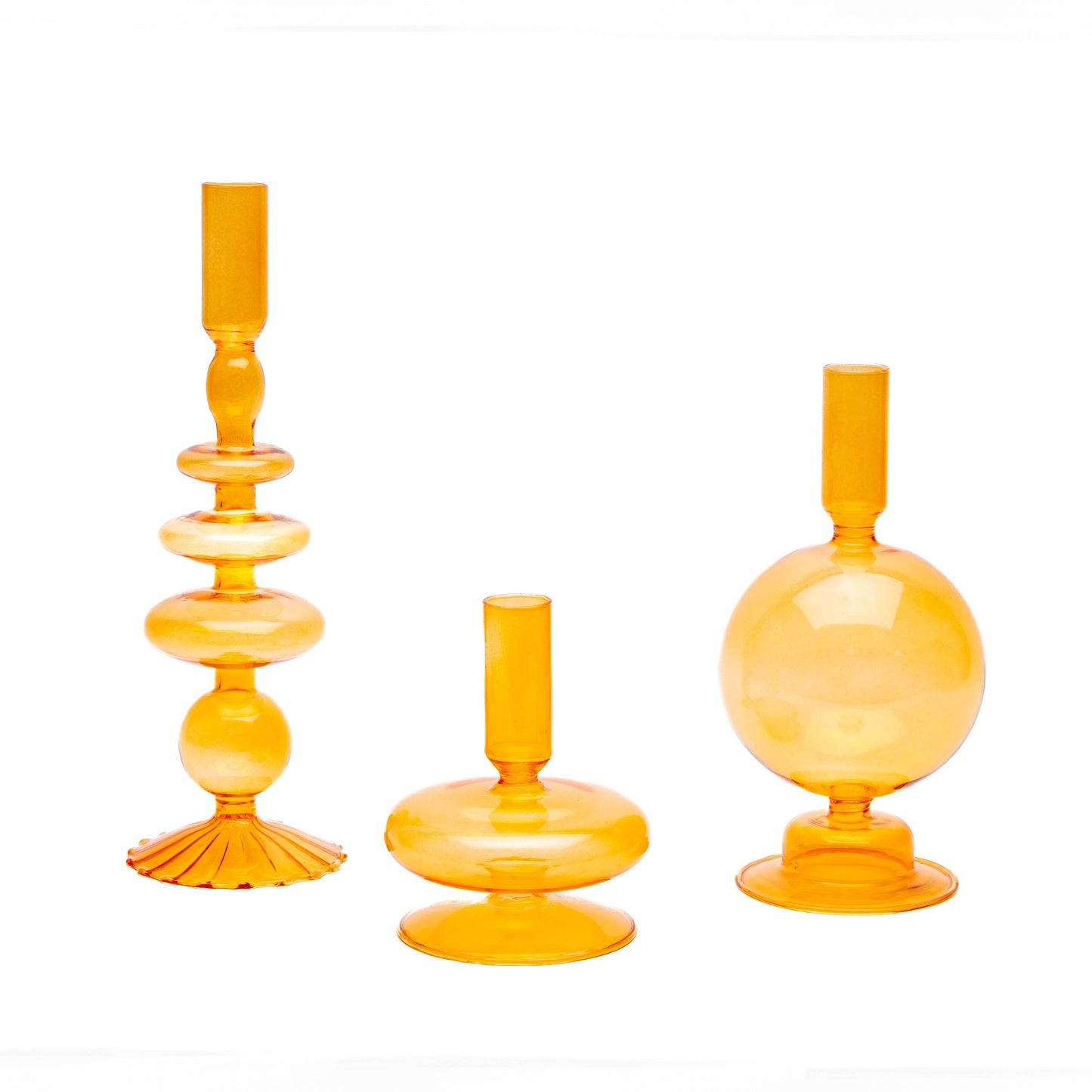 Pillar Candle Holders : Orange
