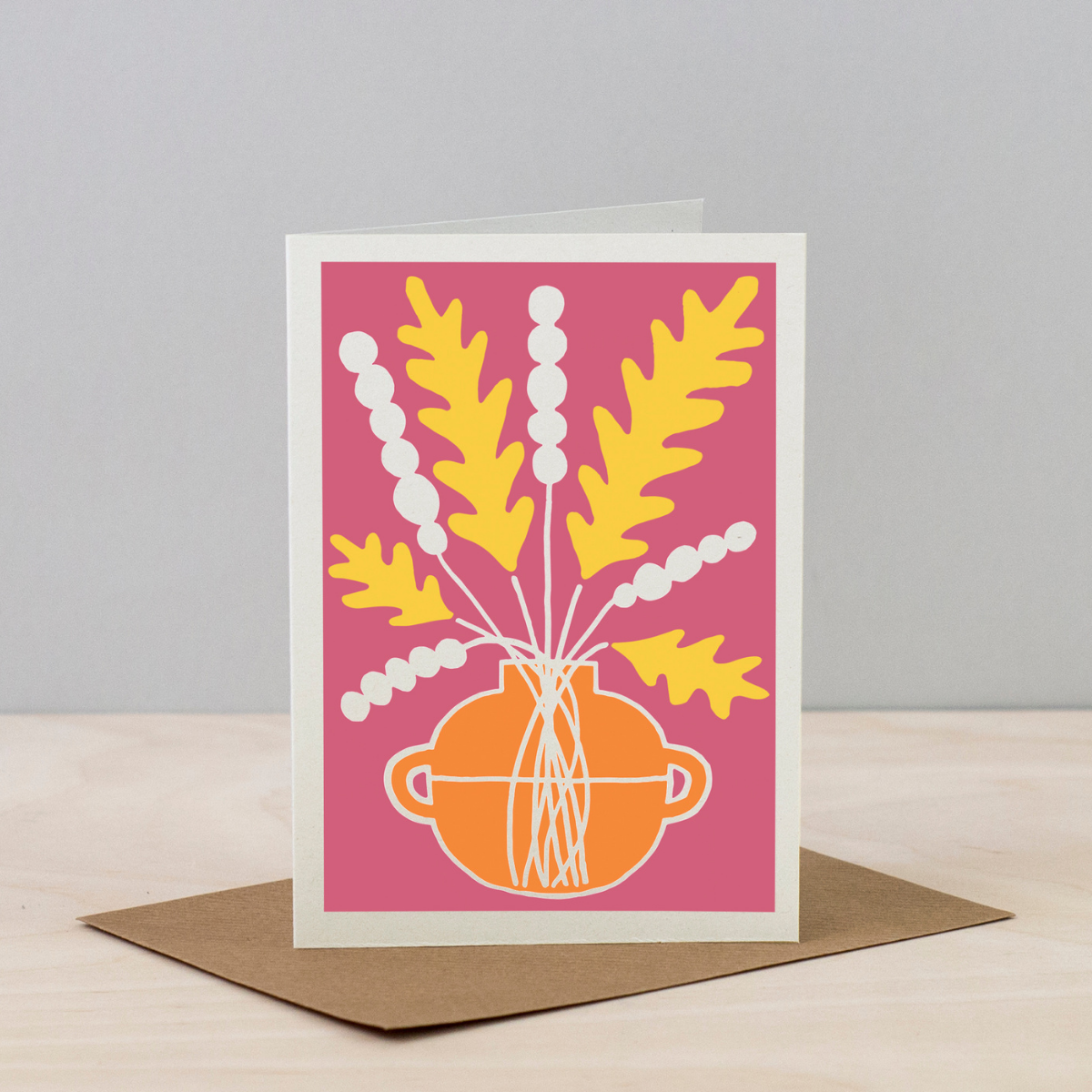 All Occasions Greetings Cards - Blumen Vases: Leaf