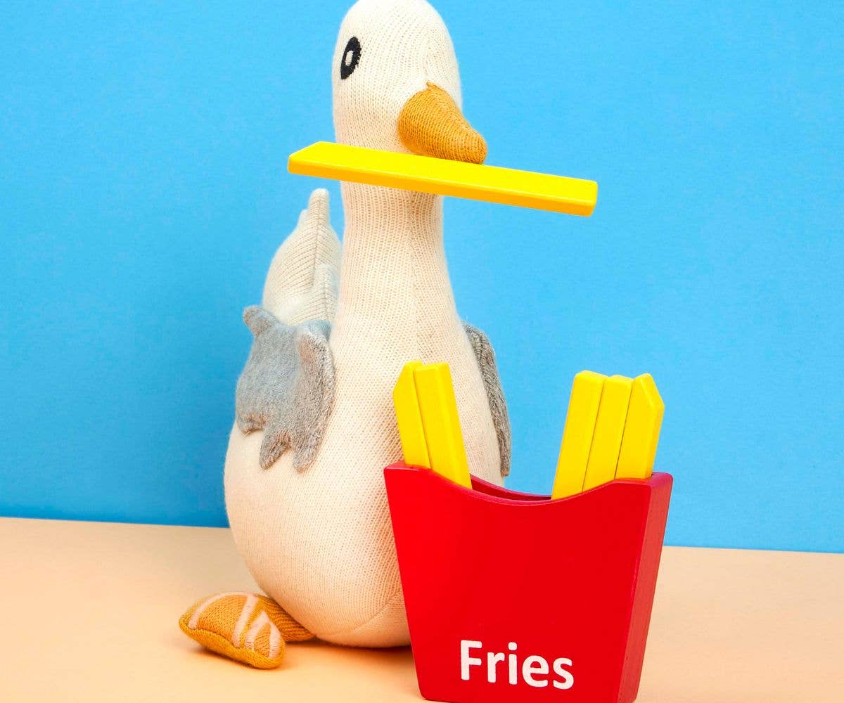 Knitted Organic Cotton Seagull Plush Toy