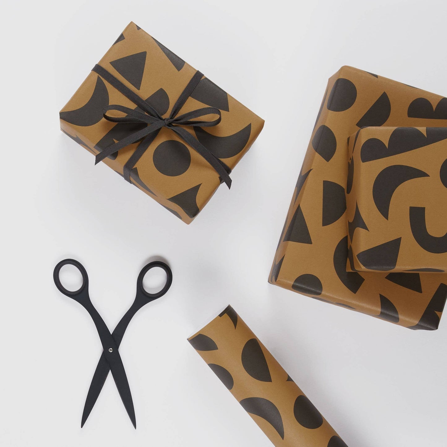ODD SHAPES - WRAPPING PAPER - TURMERIC: FOLDED