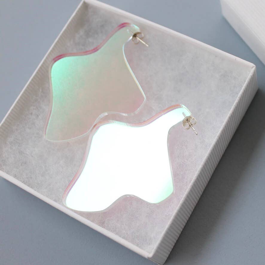 Statement Iridescent Earrings
