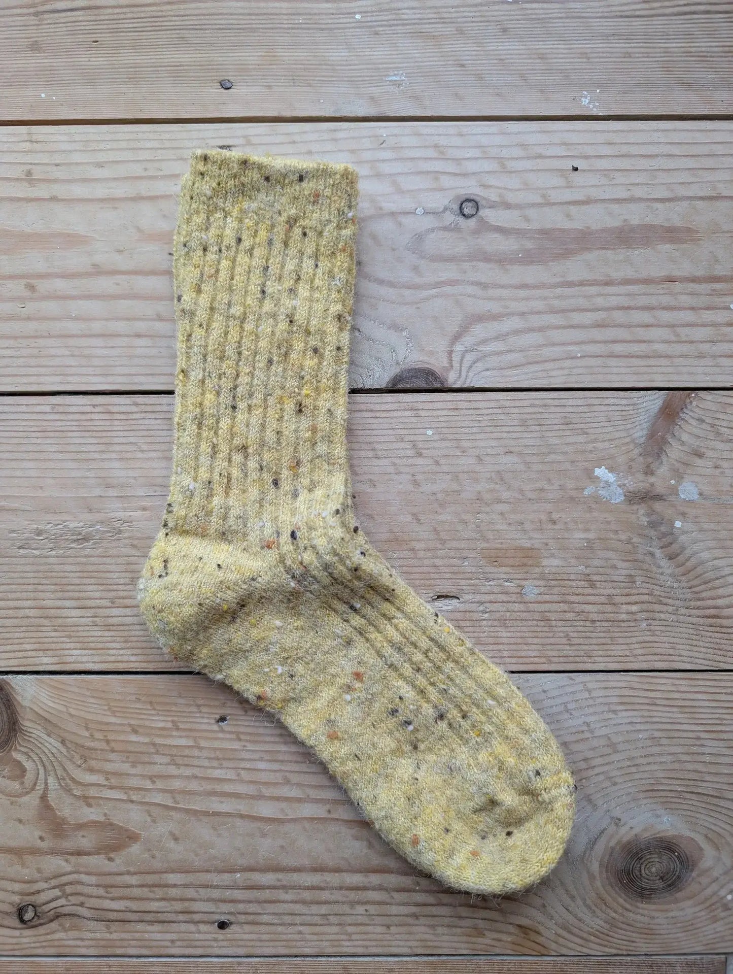 Merino Boot Socks: Peach Fleck