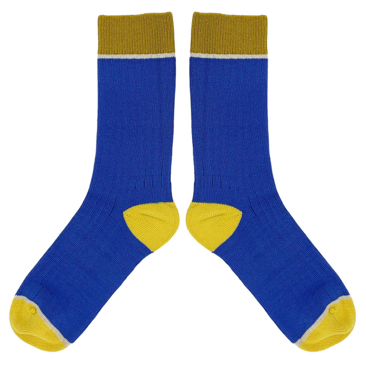 Unisex Thick Organic Cotton Socks: Dusky pink - colour block / 8-11 UK / 8.5-11.5 US