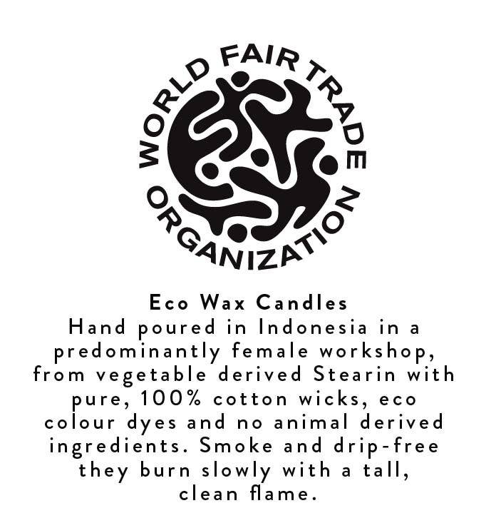 Striped Old Rose, Indigo & Pompadour Eco Dinner Candles, 4 per pack: 6
