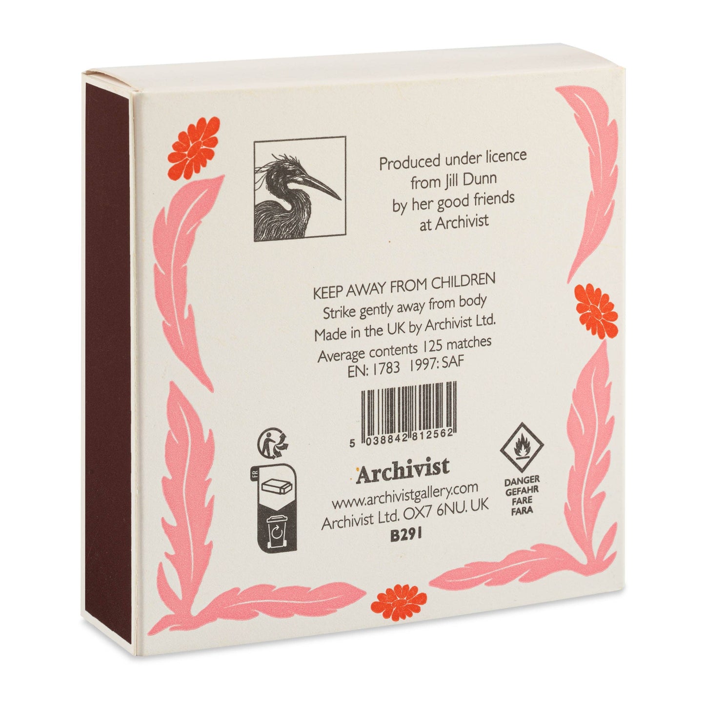 Botanical Heart | Square Matchboxes