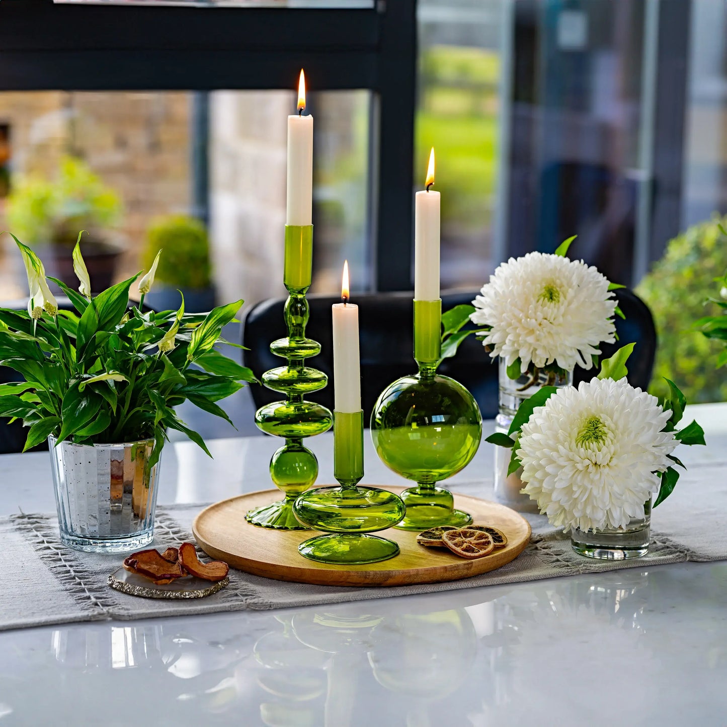 Pillar Candle Holders : Orange