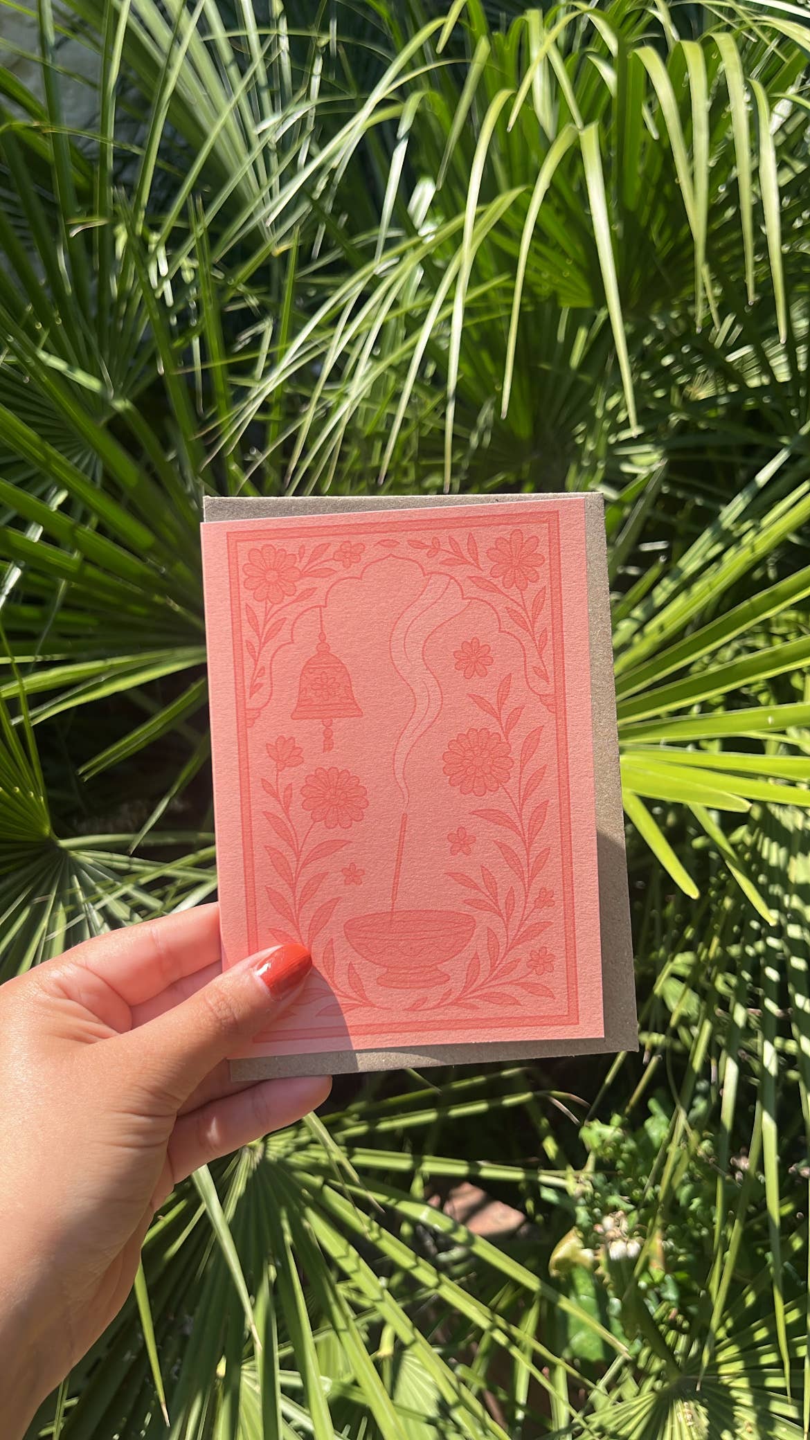 Incense Rituals Greetings Card: Cello Wrapped