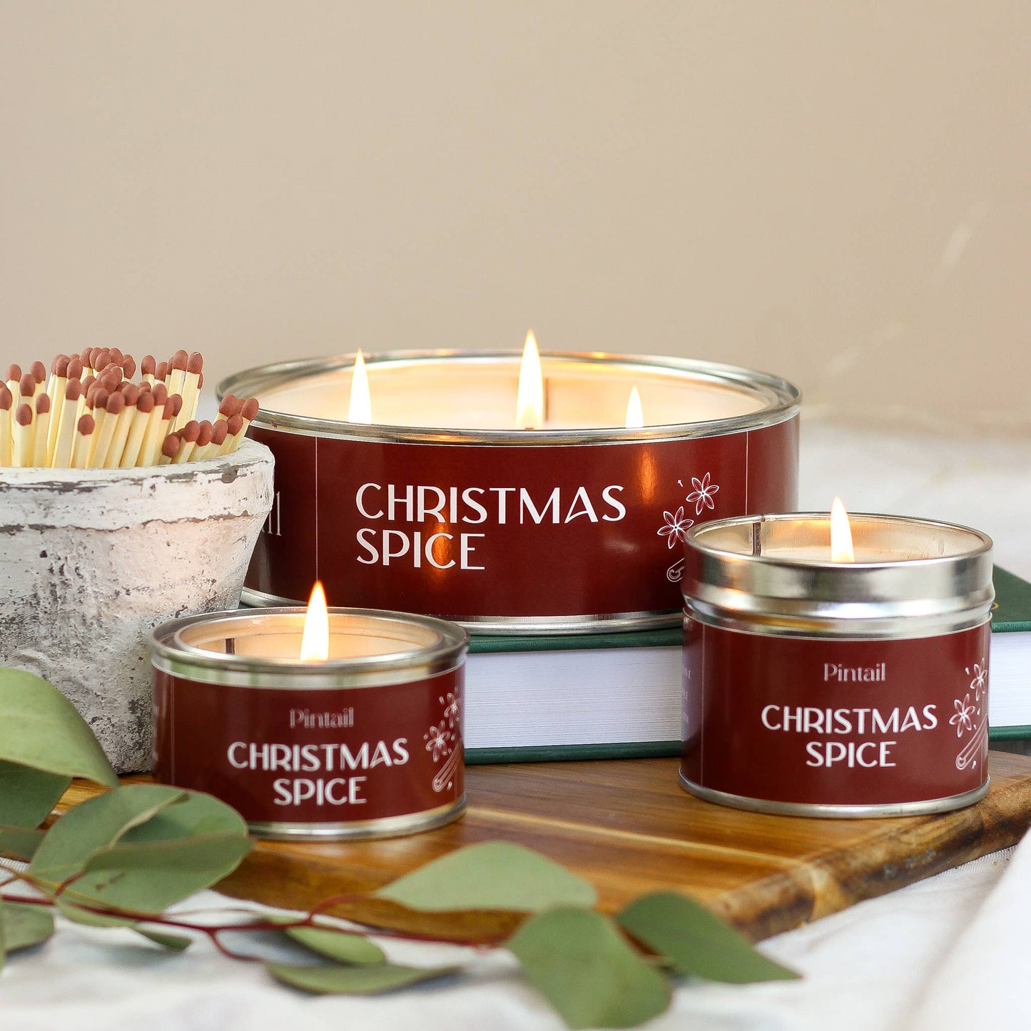 Christmas Spice Paint Pot Candle I Christmas Candle  (Pack of 6)