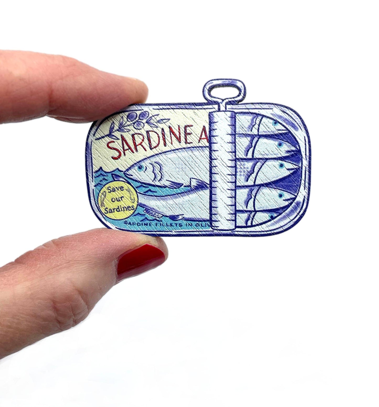 Sardines in a Tin Pin Brooch / Nautical Pin Badge