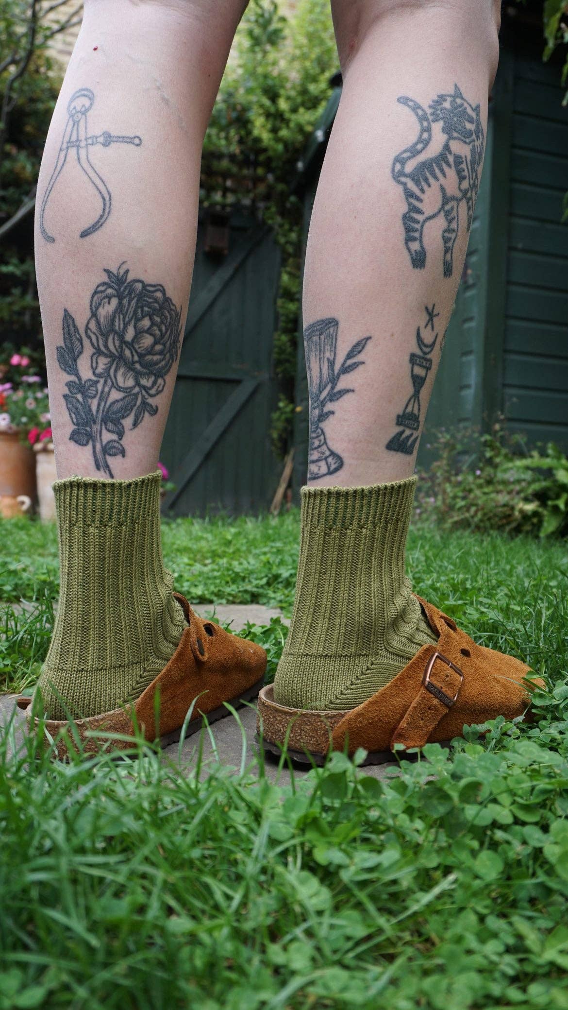 Sage Green Sophie Cotton Socks