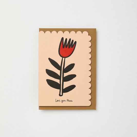 Love you mum mothers' day card: Naked cards