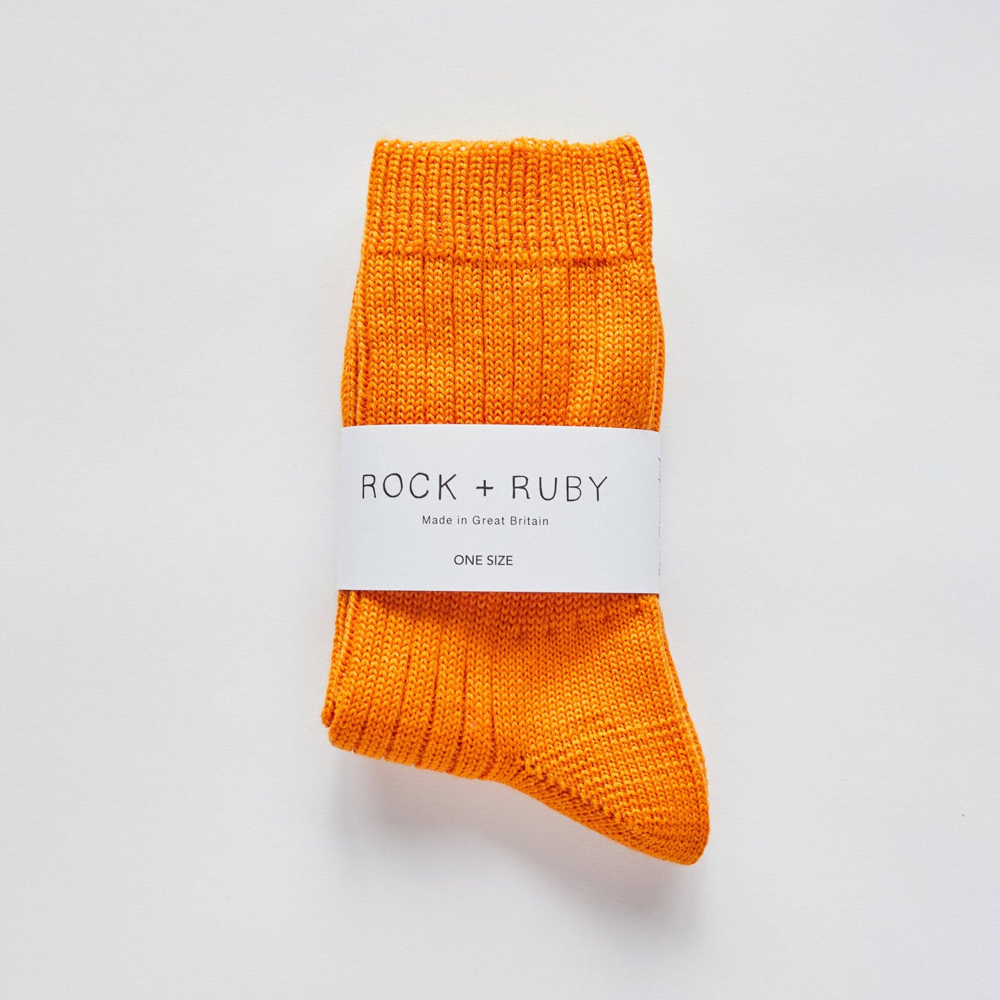 Orange Betsy Wool Socks: Small UK 4-7