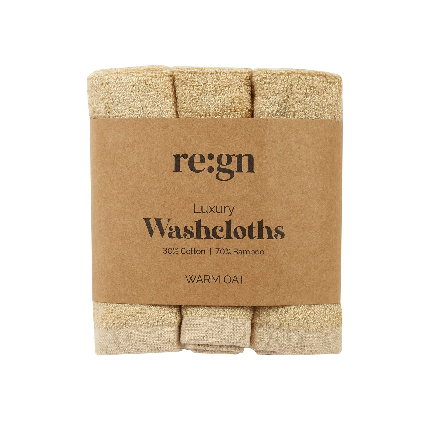 Re:gn Luxury Bamboo Face Cloths – Ultra-Soft - 3 Pack: Autumn Spice