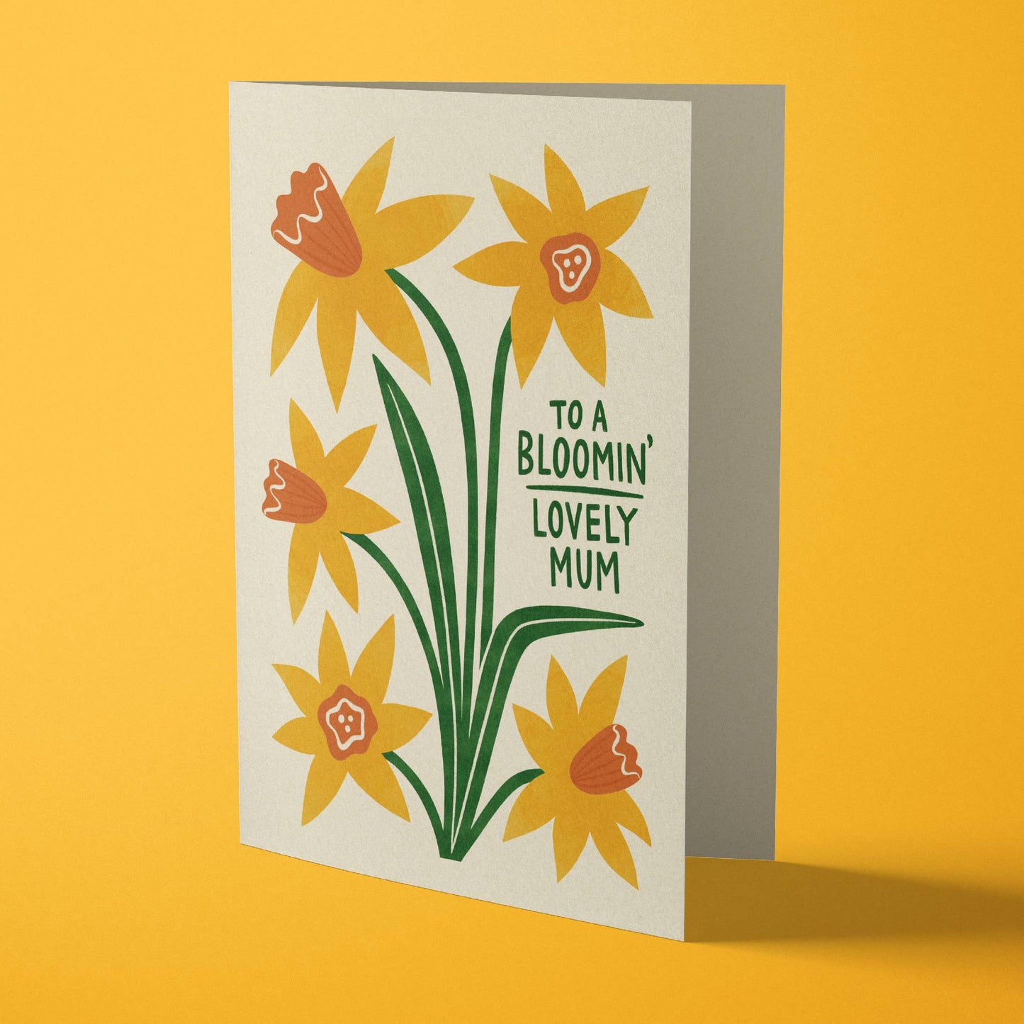 Daffodil Mum |  Floral Greeting Card for Mum: Naked