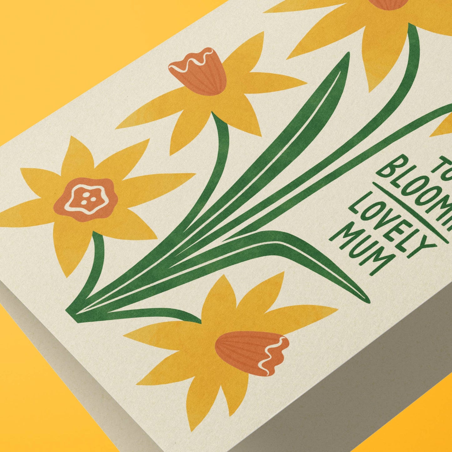 Daffodil Mum |  Floral Greeting Card for Mum: Naked