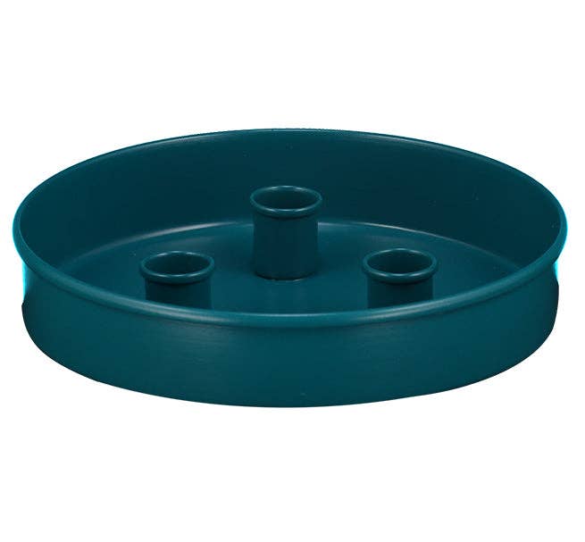 Metal Candle Platter Small- Petrol: 3