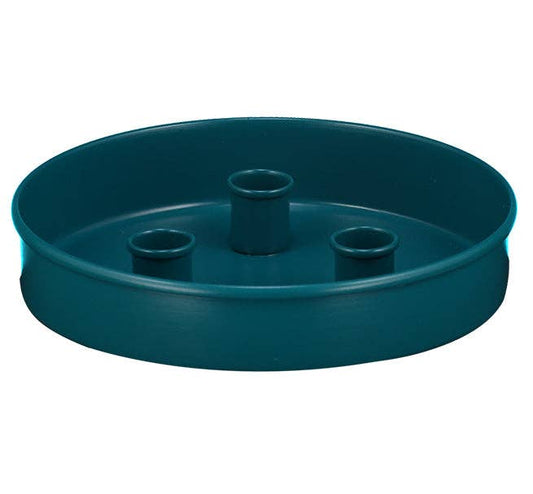 Metal Candle Platter Small- Petrol: 3