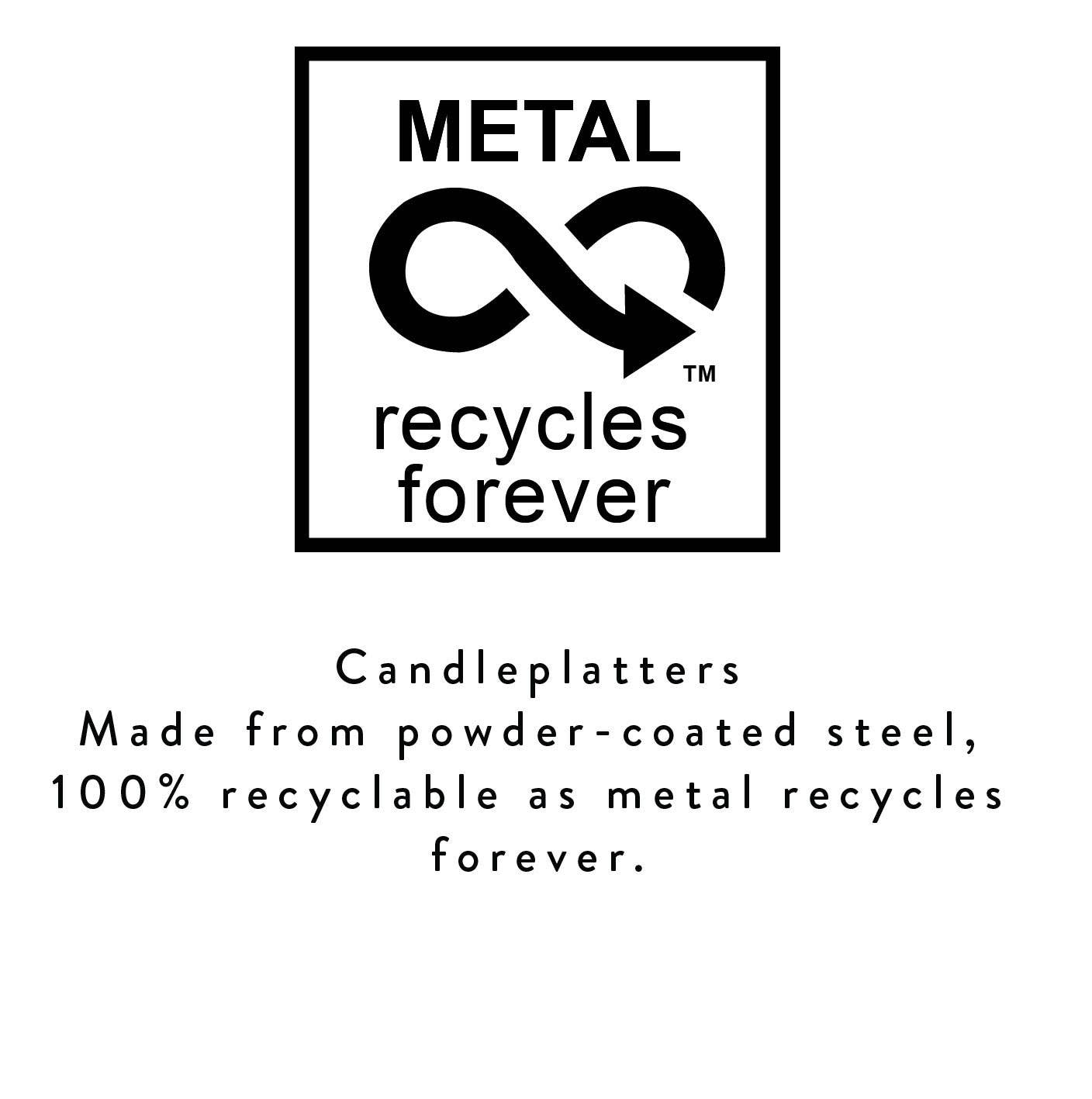 Metal Candle Platter Small- Petrol: 3