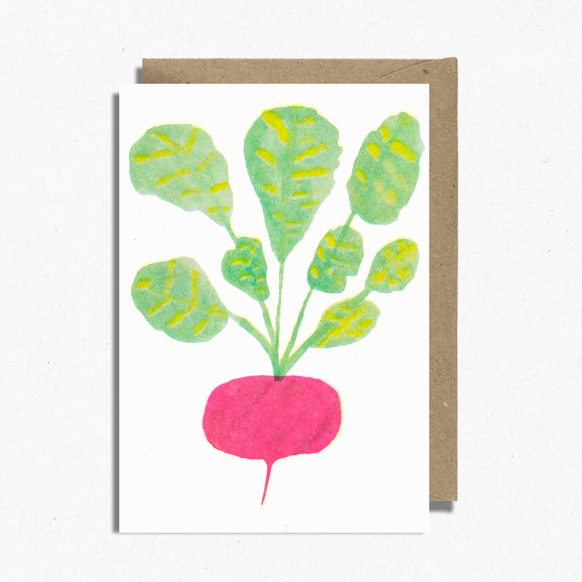 Radish Card | Risograph Printed | Gardening: With Bio Cello