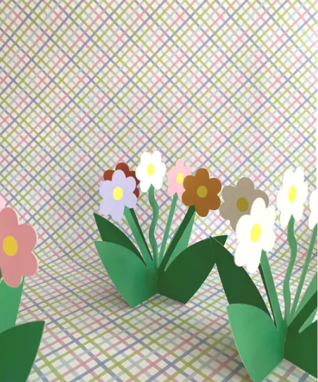 Standing 3D Daisy Floral Bloom Everyday Greeting Card : White Flowers
