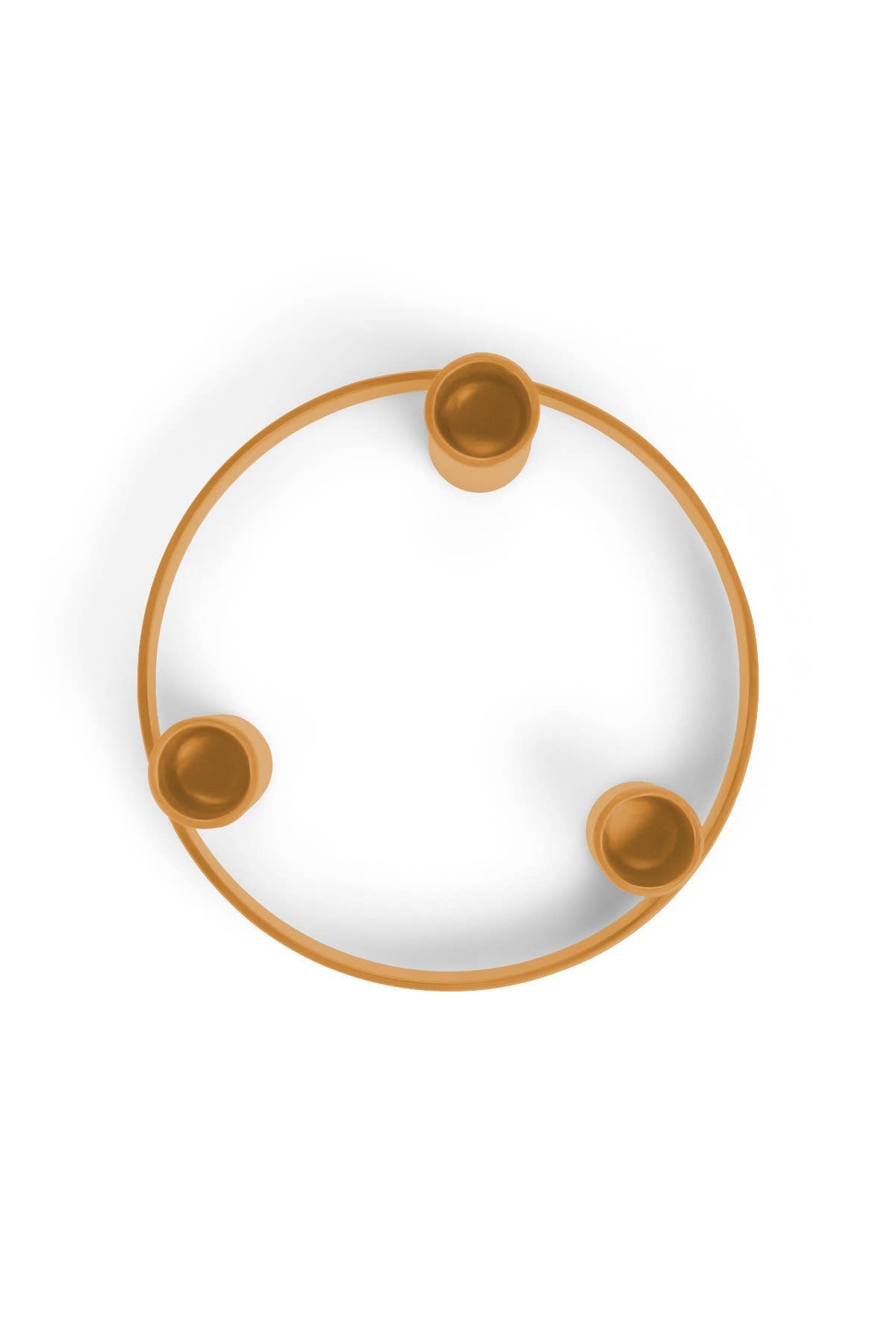 Round Metal Candelabra in Marigold: 3