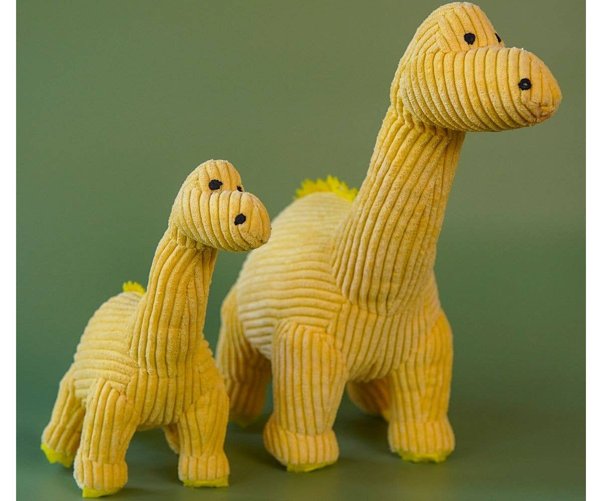 Dinosaur Soft Toy Teddy Yellow Diplodocus - Tactile Corduroy