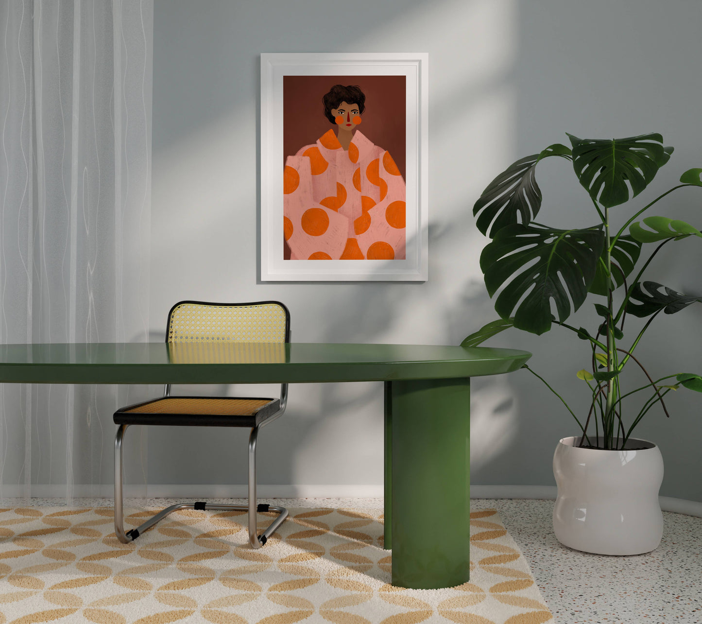 The Woman With The Orange Dots - Art Print: A3