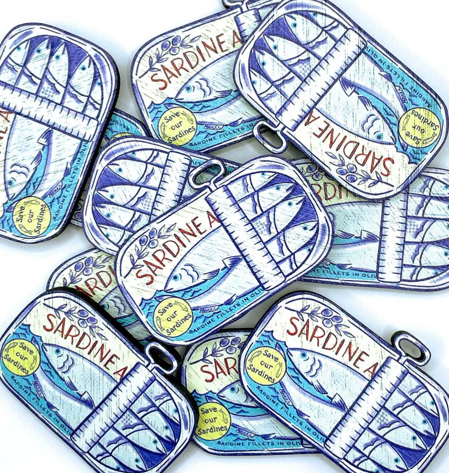 Sardines in a Tin Pin Brooch / Nautical Pin Badge