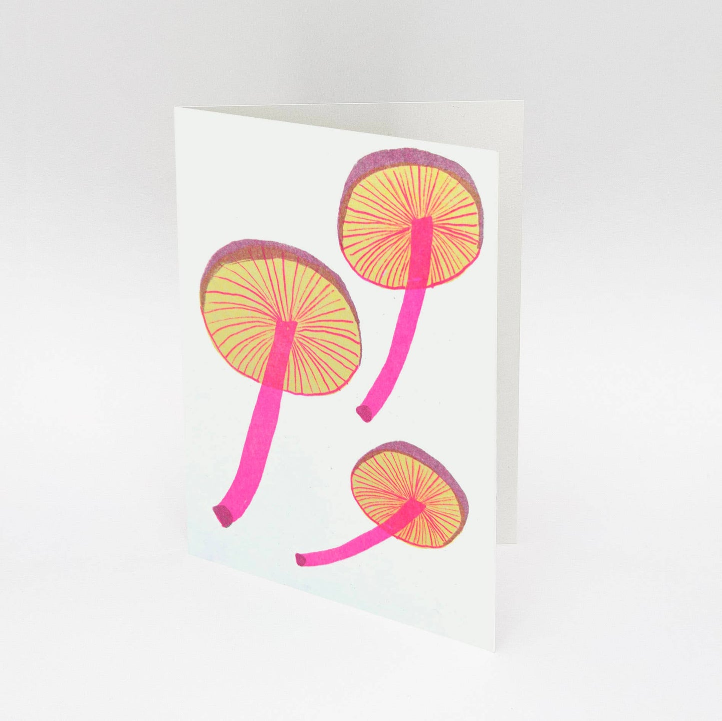 Mushrooms Card | Risograph Printed | Gardening & Food: With Bio Cello