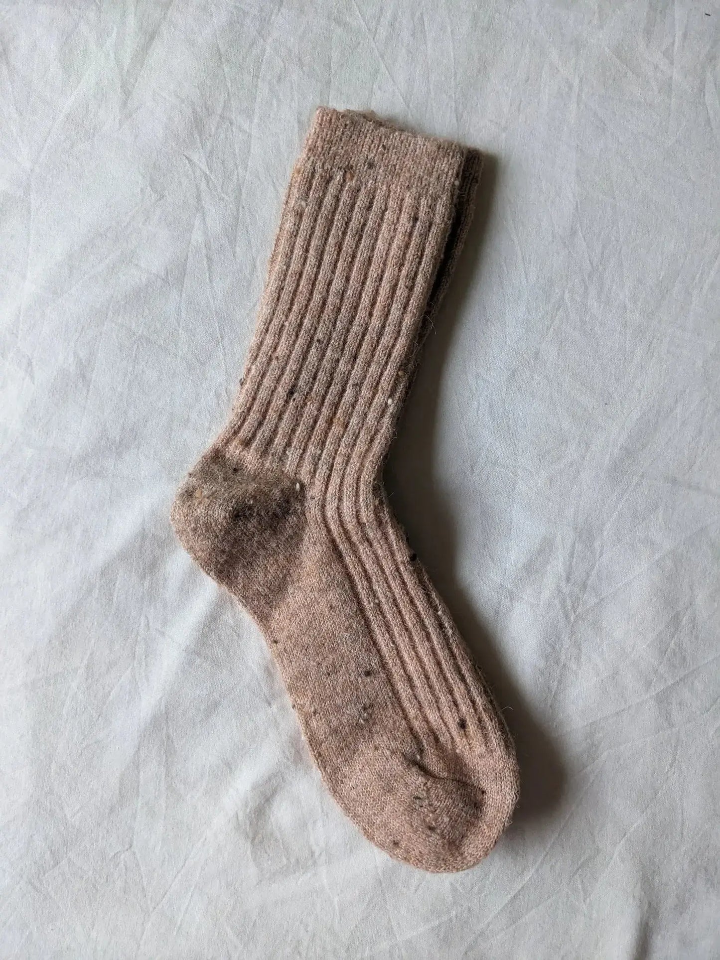 Merino Boot Socks: Peach Fleck