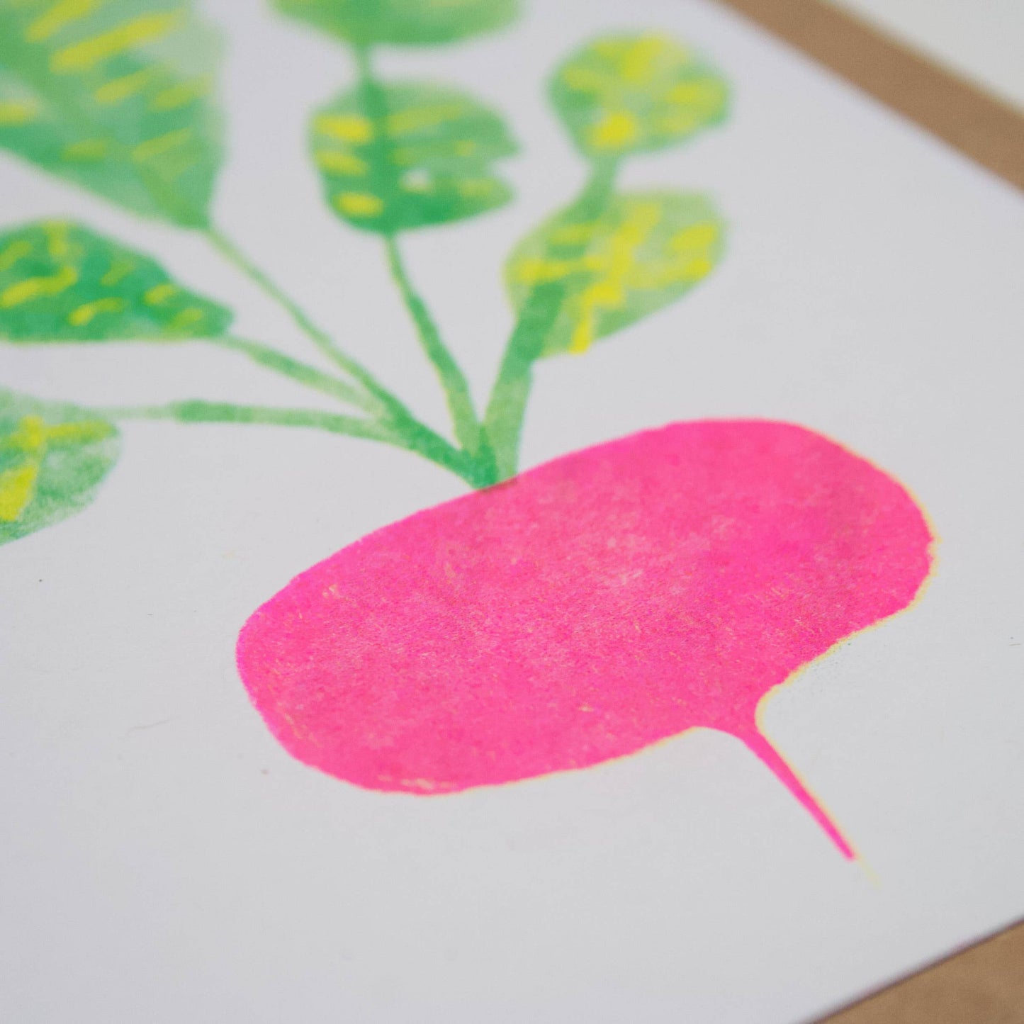 Radish Card | Risograph Printed | Gardening: With Bio Cello