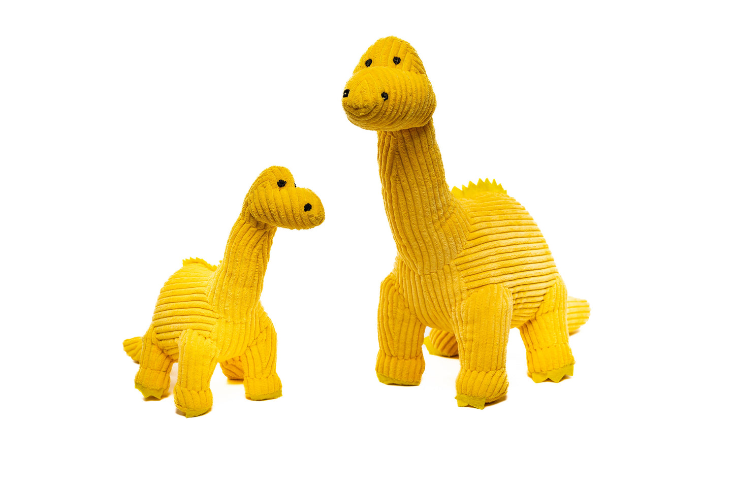 Dinosaur Soft Toy Teddy Yellow Diplodocus - Tactile Corduroy