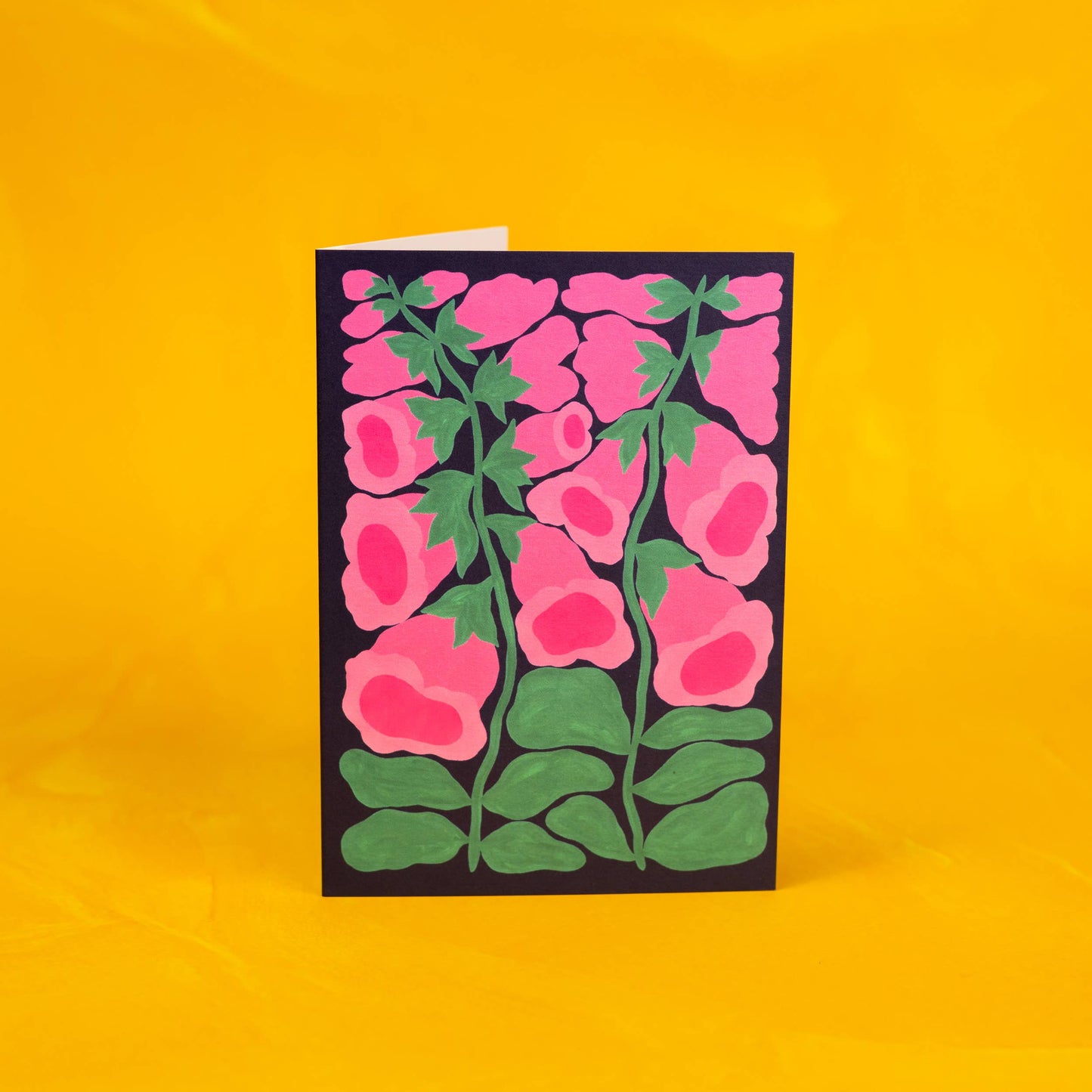 Foxglove (Pink) WWF Greetings Card: UK (includes WWF-UK logo)
