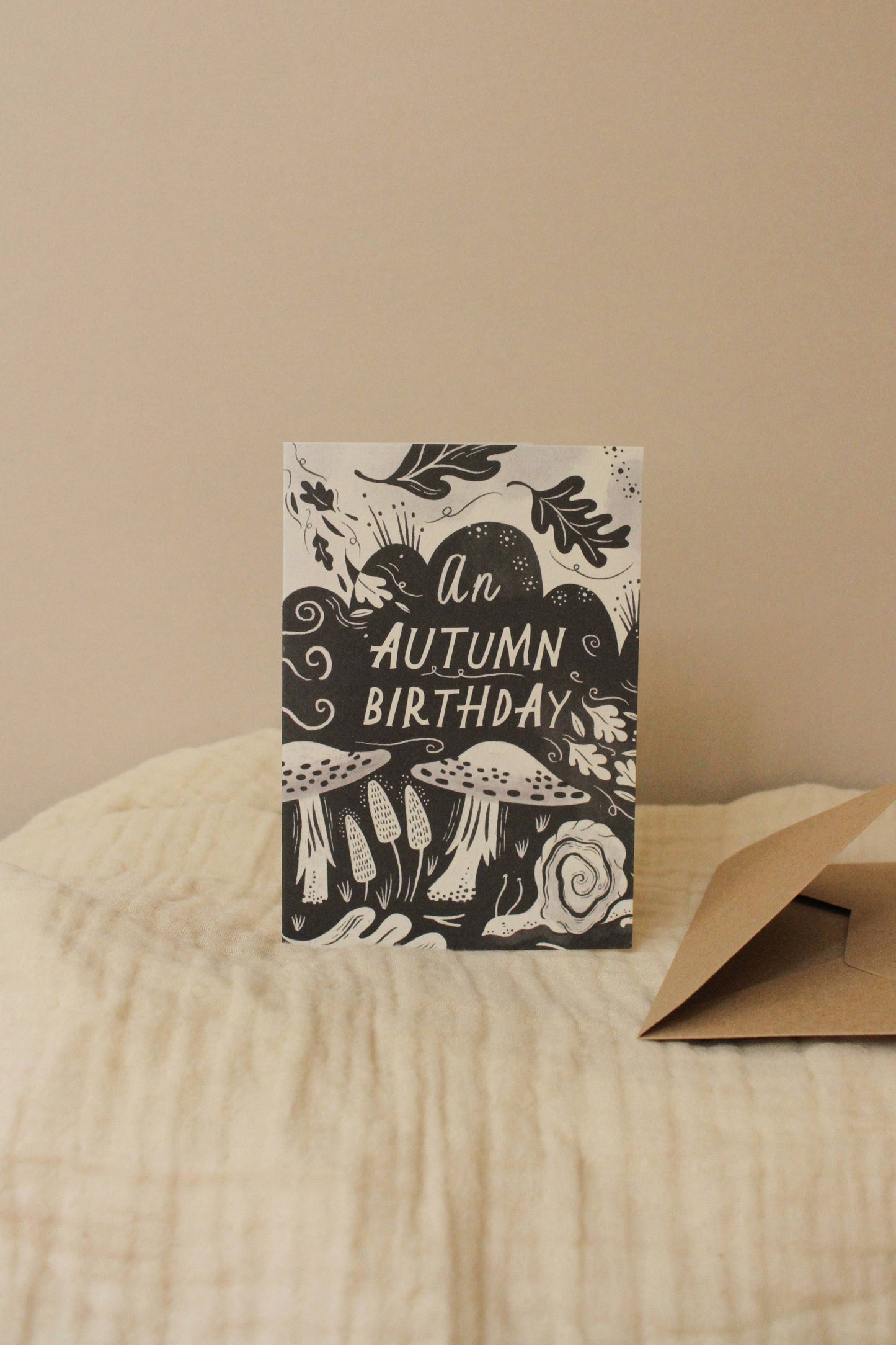 'An Autumn Birthday' Seasonal Birthday Card: Naked