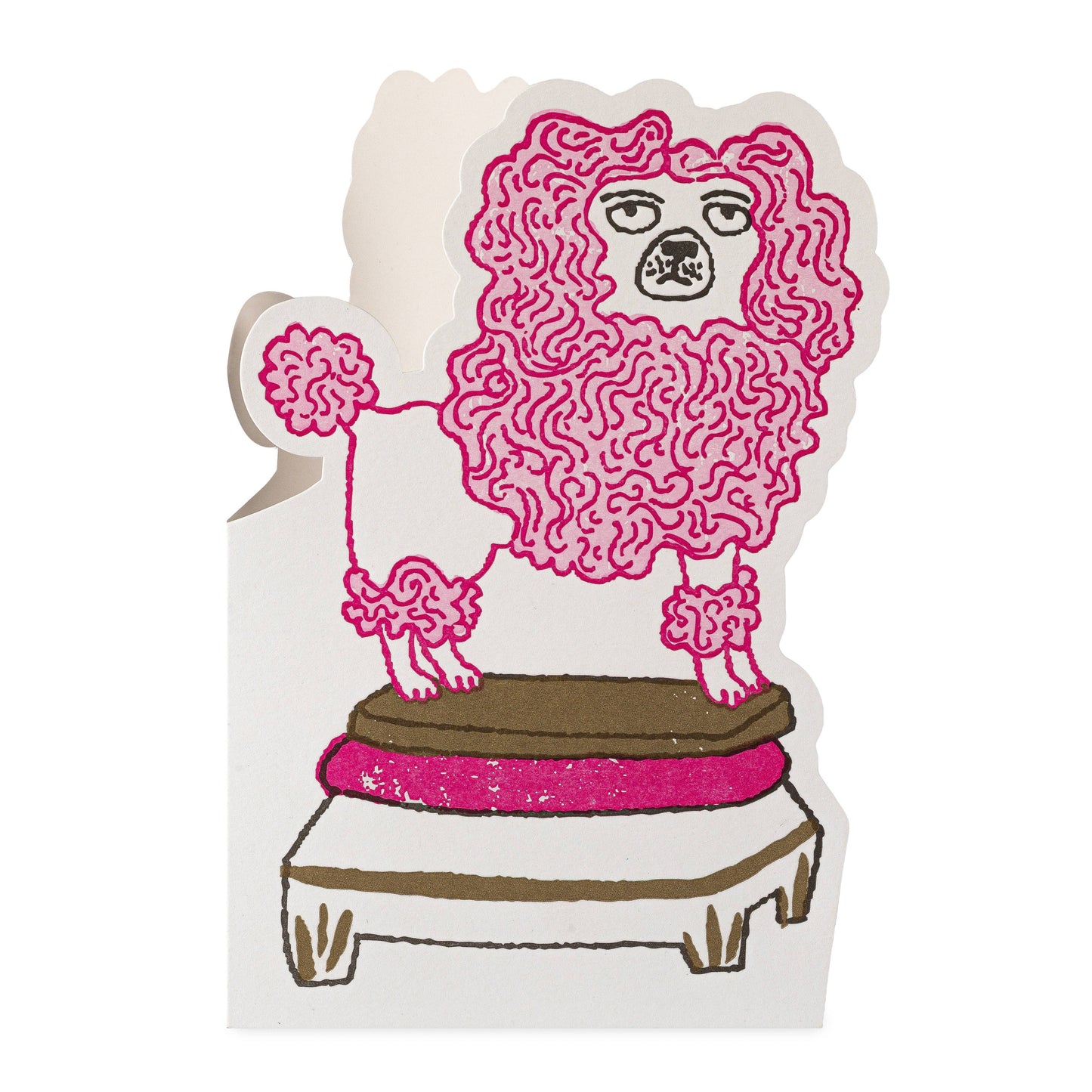 Poodle | Cut-Out - Greeting Card