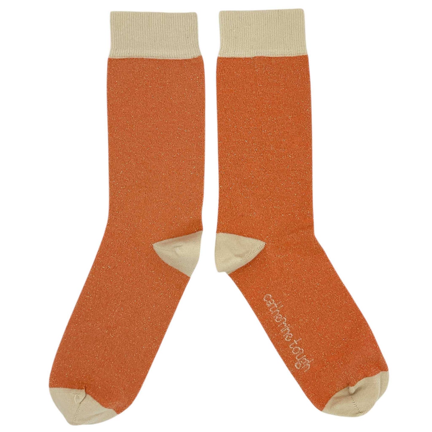Women's Organic Glittery Cotton Crew Sock: Glitter - grey / 4-7 UK / 6.5-9.5 US