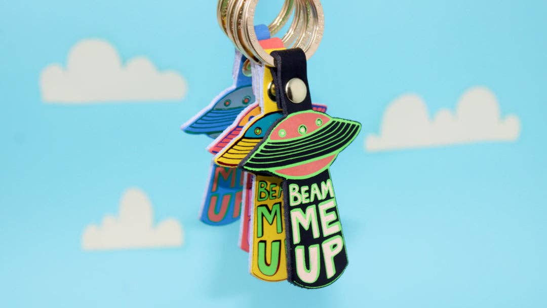 UFO Key Fob: Yellow