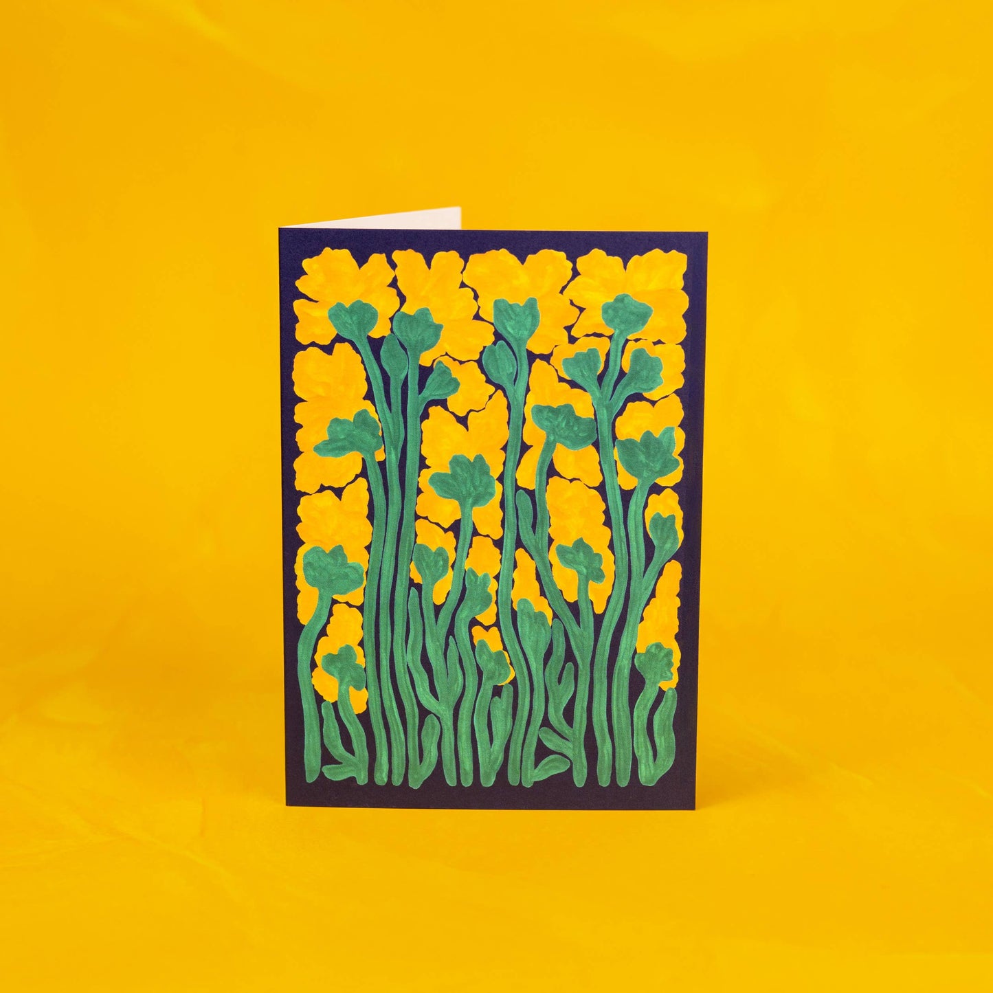 Cornflowers WWF Greetings Card: UK (includes WWF-UK logo)